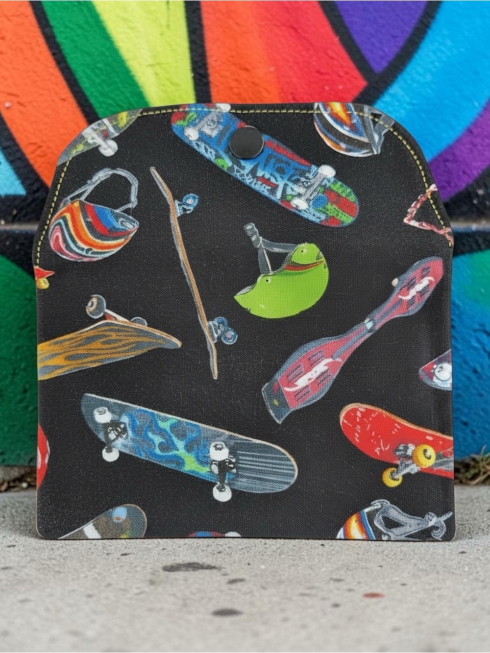 Skateboard Skater Theme Kids Wallet Gift Card Holder New Handmade
